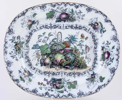 Meat Dish or Platter with tree and well c1850